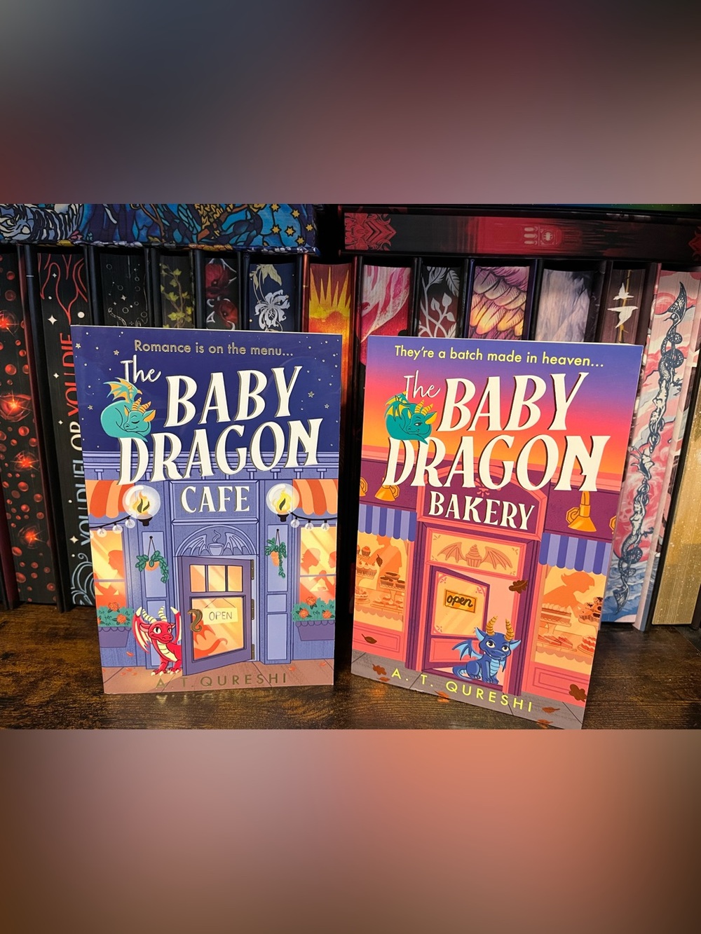 The Baby Dragon Cafe & The Baby Dragon Bakery Paperback Book Bundle New
